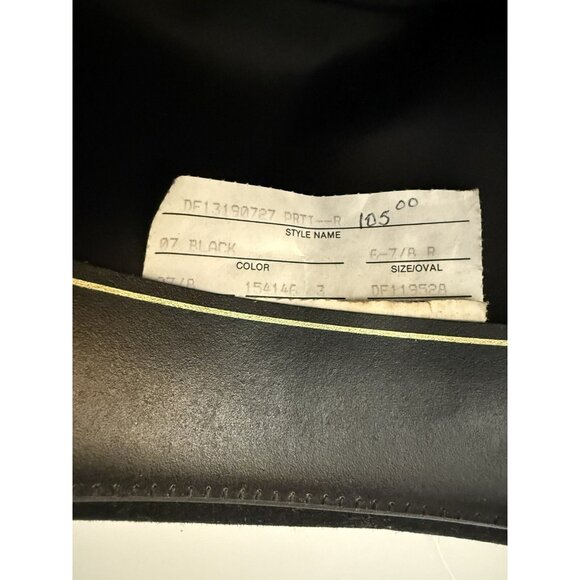 Deion by Dobbs Golden Coach Men's Vtg Black Felt Fedora Hat Feather Size 6 7/8 - Picture 7 of 9